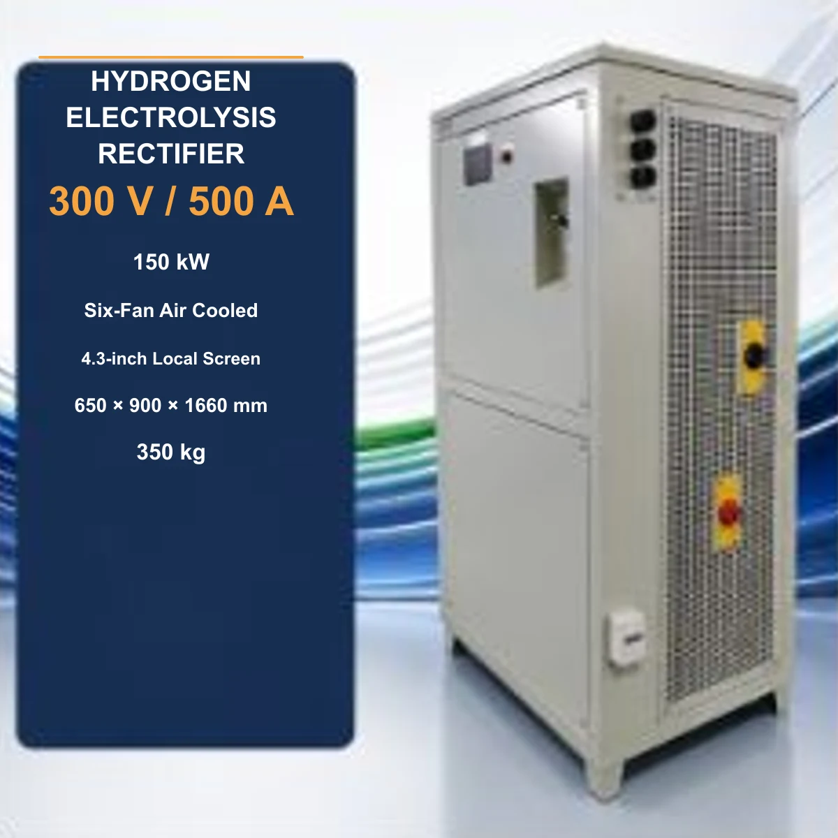 300V 500A hydrogen electrolysis rectifier specification overview