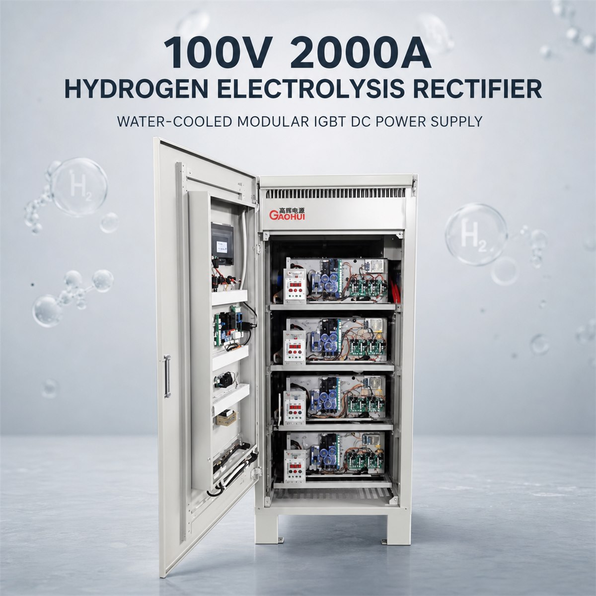 100V 2000A Hydrogen Electrolysis Rectifier compatible industrial rectifier enclosure