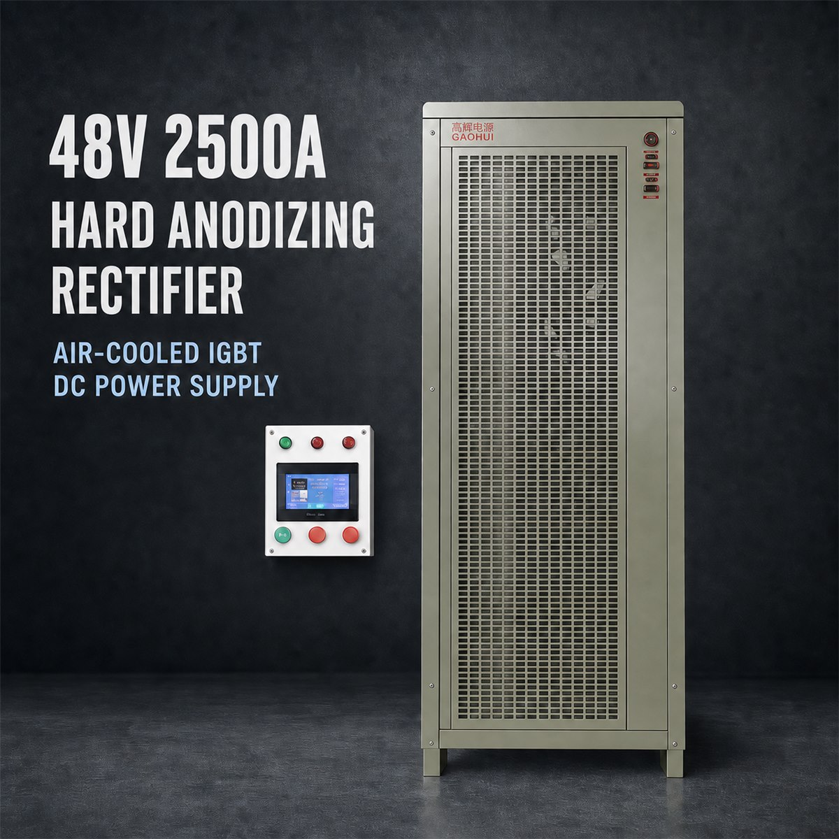 48V 2500A Hard Anodizing Rectifier compatible industrial rectifier enclosure